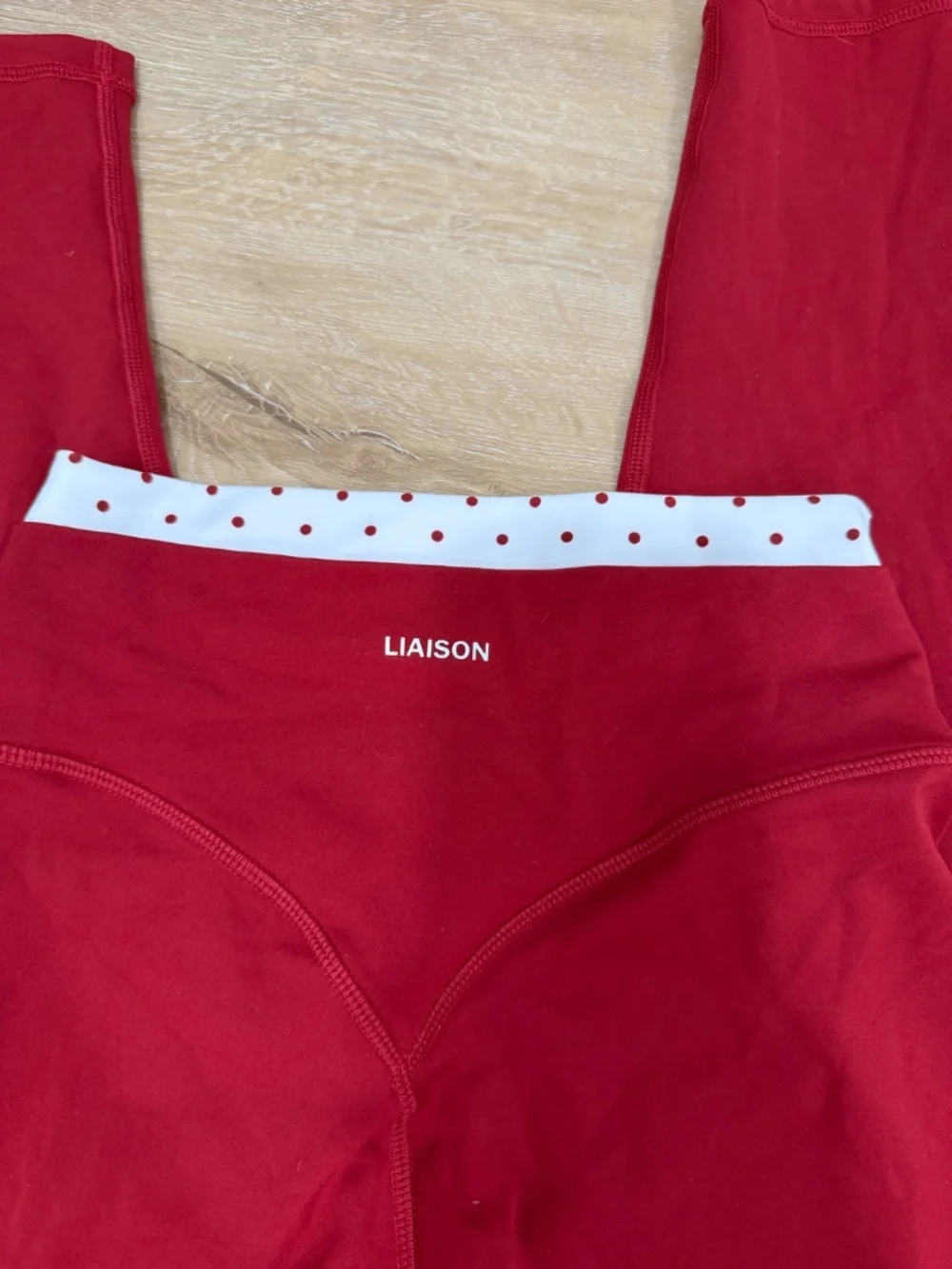LAYERED SCULPT PANT - KISS & WHITE POLKA DOTS - Picture 4 of 4